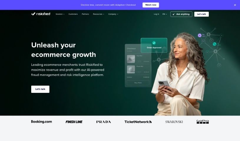 Screenshot of Riskified