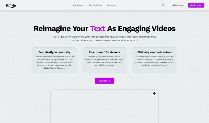 Screenshot of Rizzle AI