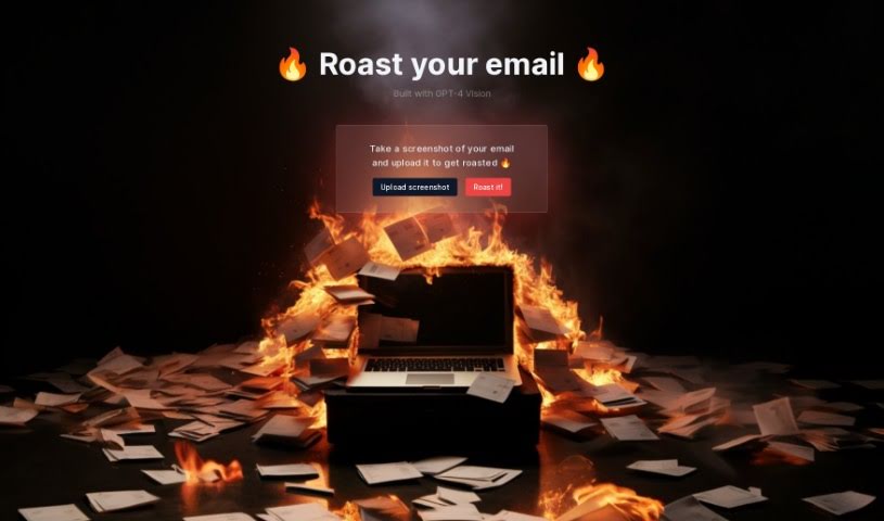 Screenshot of Roast Email