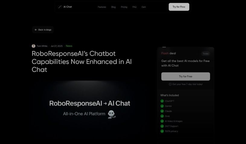 Screenshot of RoboResponse
