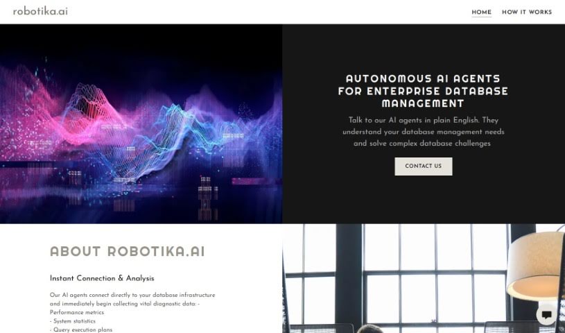 Screenshot of Robotika.ai