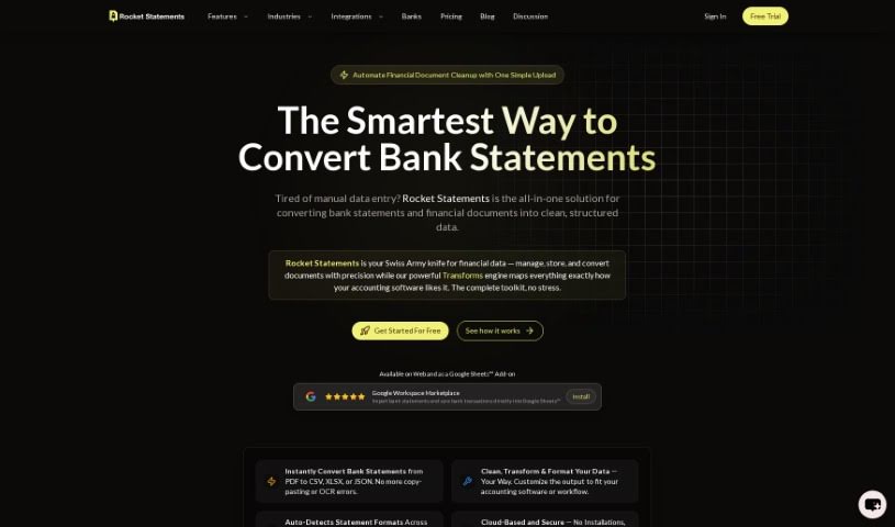 Screenshot of Rocket Statements