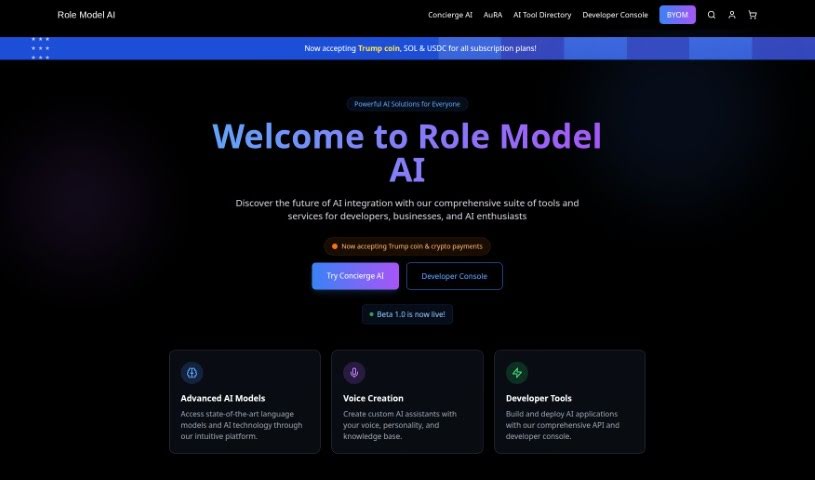 Screenshot of Role Model AI