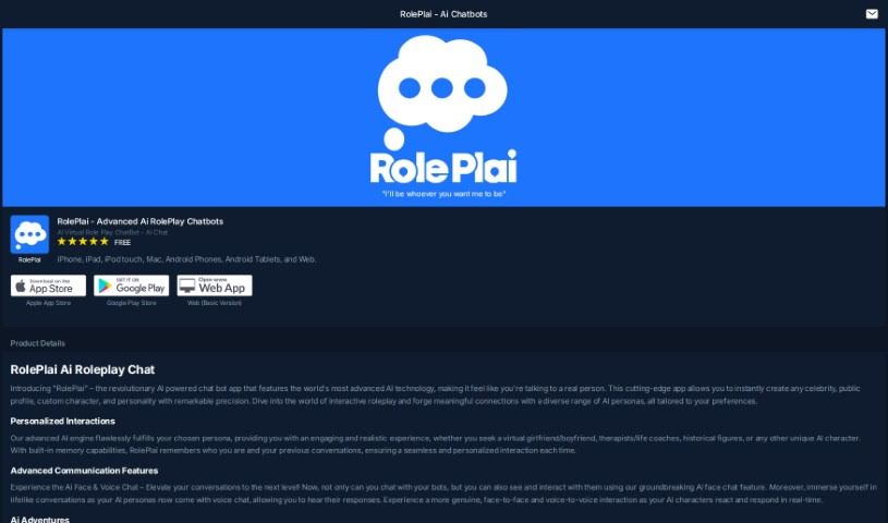 Screenshot of RolePlai