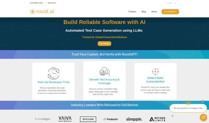 Screenshot of Roost AI