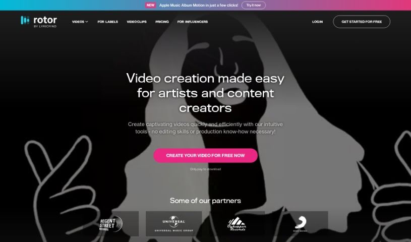 Screenshot of Rotor Videos