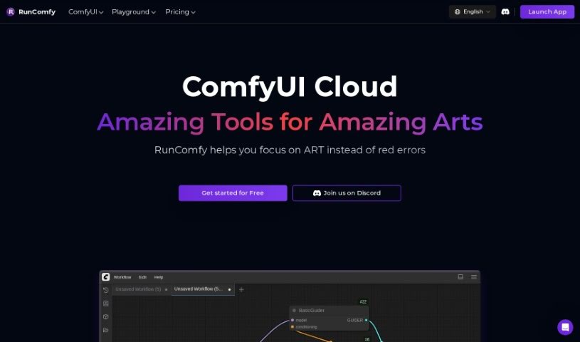 Screenshot of RunComfy