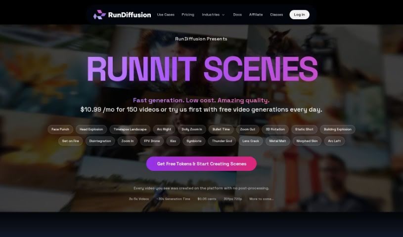 Screenshot of RunDiffusion