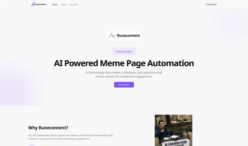 Screenshot of RuneContent