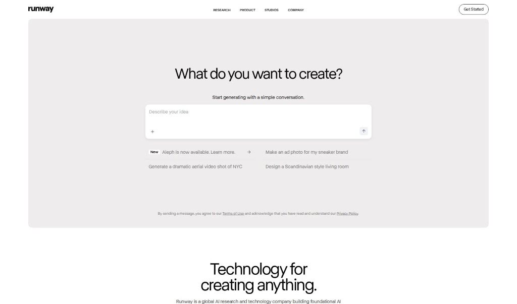Runway ML screenshot