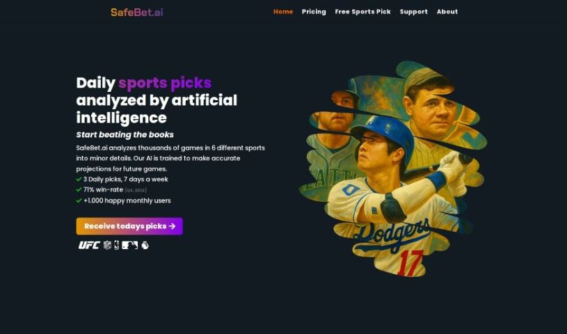 Screenshot of Safebet