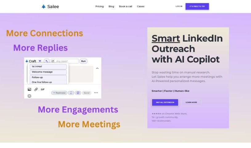 Screenshot of Salee AI