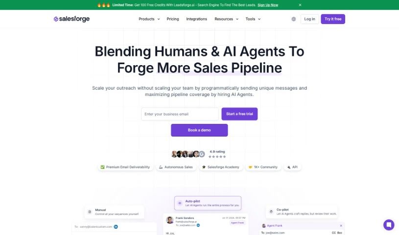 Screenshot of Salesforge