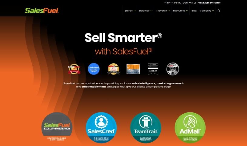 Screenshot of SalesFuel