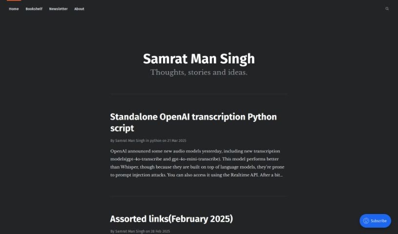 Screenshot of Samrat Man Singh