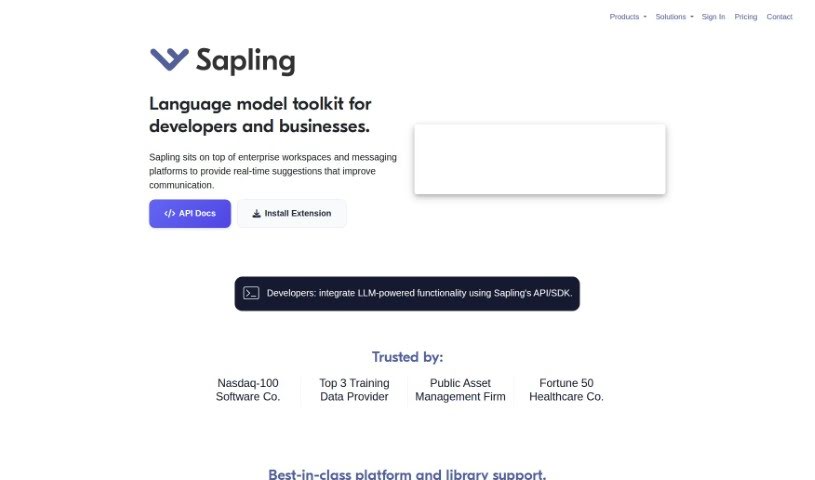 Screenshot of Sapling