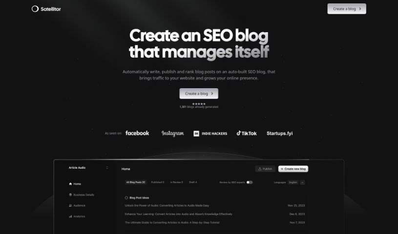 Screenshot of Satellitor