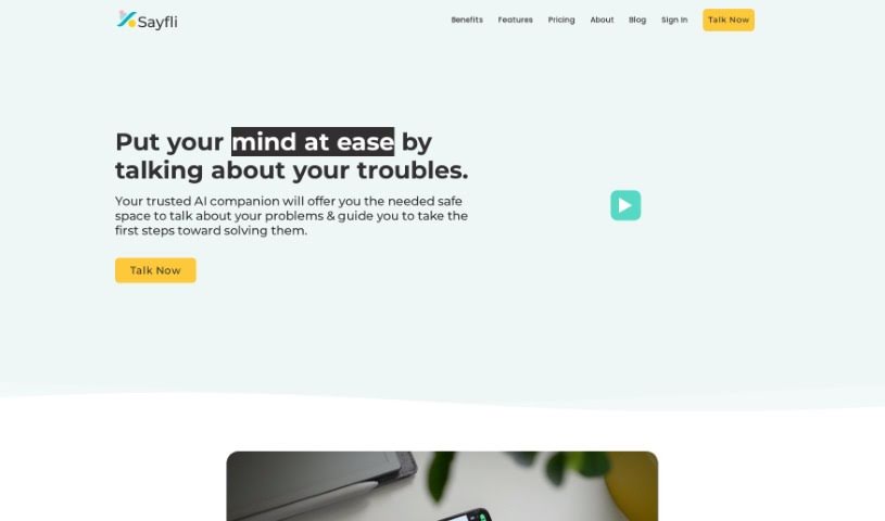 Screenshot of Sayfli