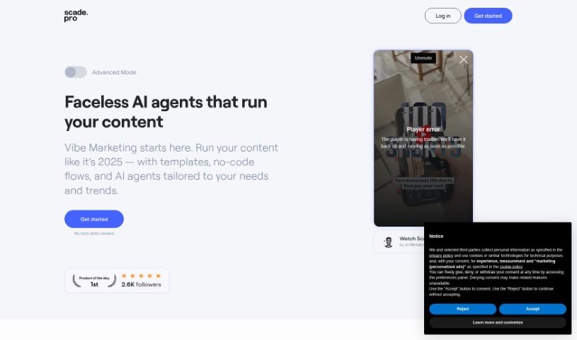 Screenshot of Scade.pro