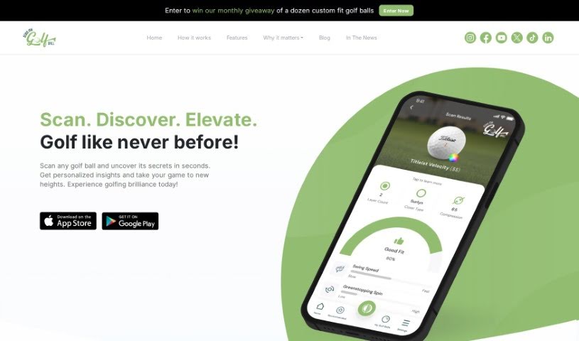 Screenshot of Scan My Golf Ball