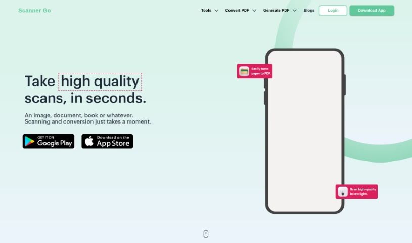 Screenshot of Scanner Go