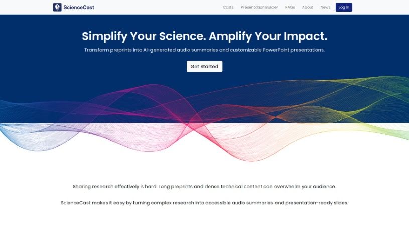 Screenshot of Science Cast