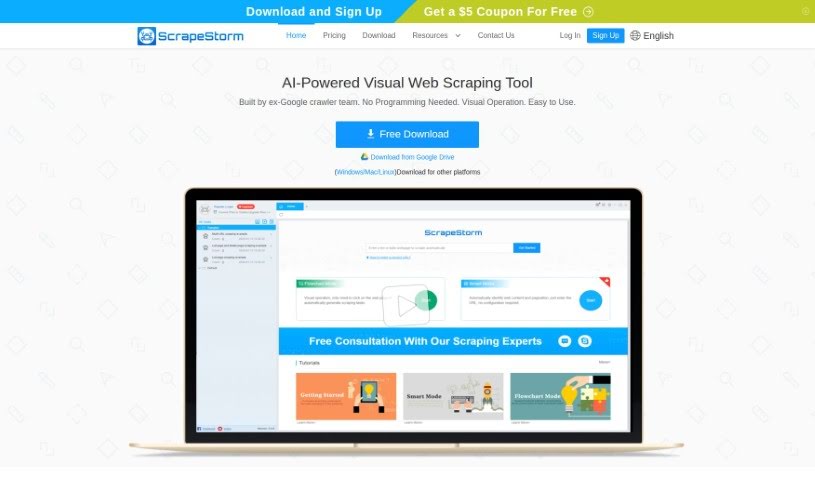 Screenshot of ScrapeStorm