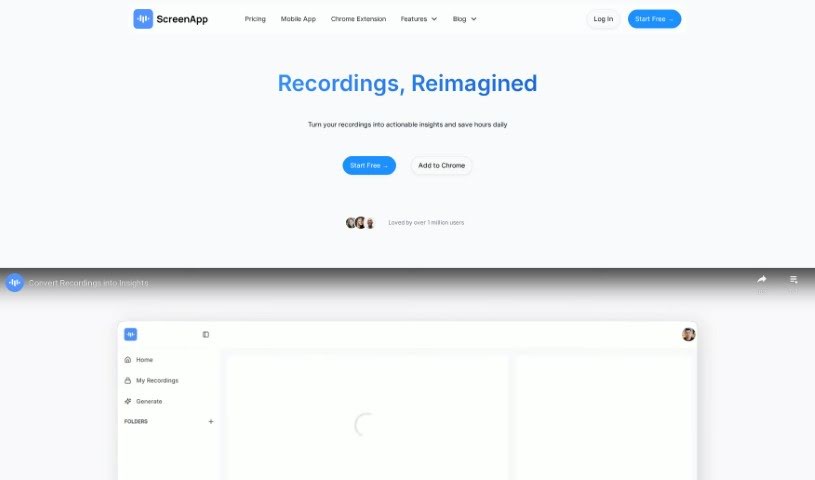 Screenshot of ScreenApp