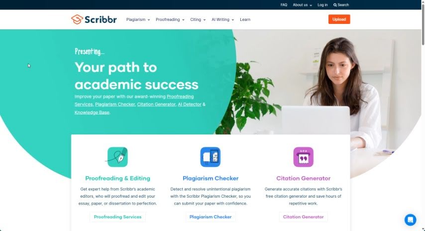 Screenshot of Scribbr Text Summarizer