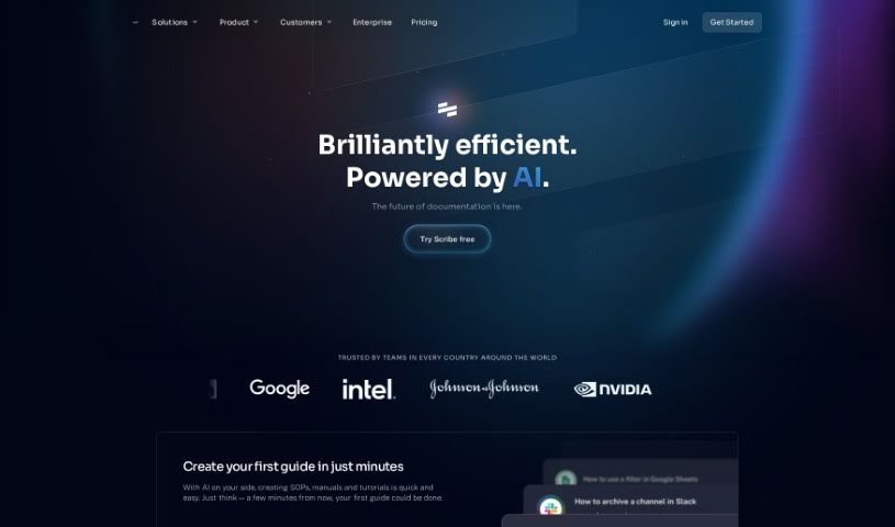 Screenshot of Scribe How Scribe AI