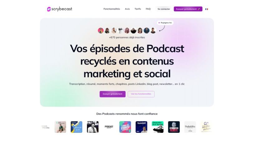 Screenshot of Scrybecast