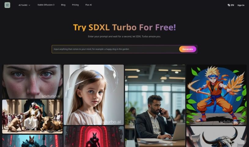 Screenshot of SDXL Turbo AI