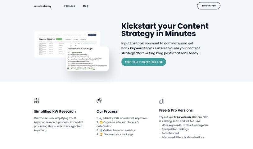 Screenshot of Search Alkemy