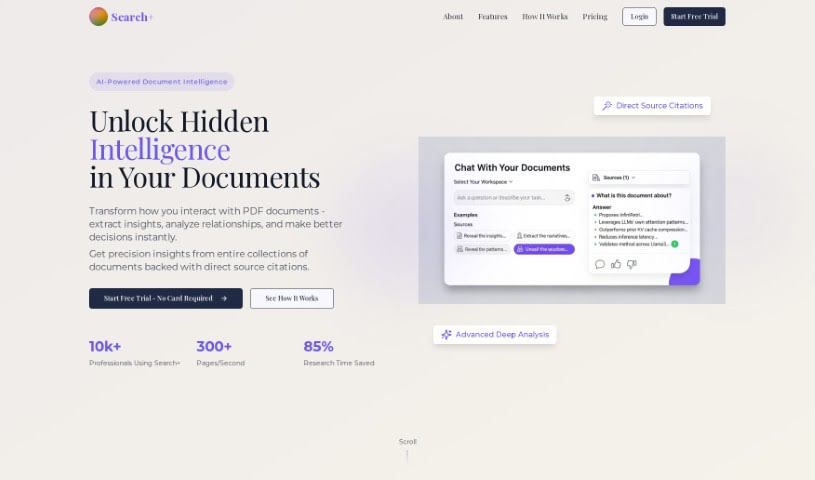 Screenshot of SearchPlus AI