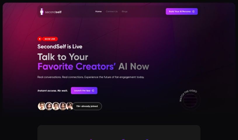 Screenshot of Secondself