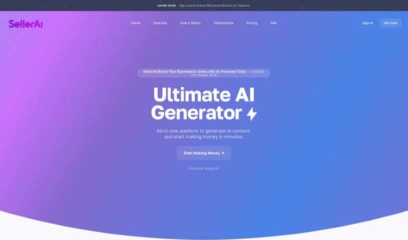 Screenshot of Sellerai