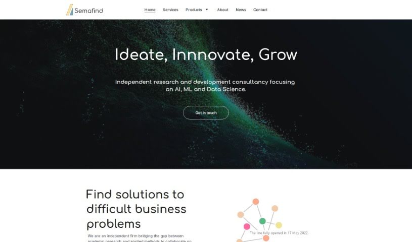 Screenshot of Semafind