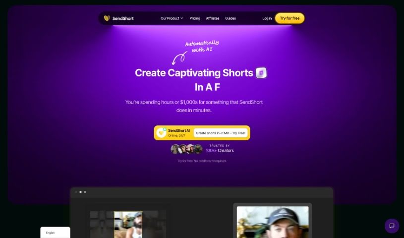 Screenshot of SendShort