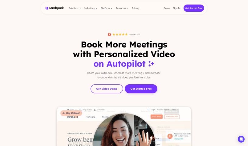 Screenshot of Sendspark