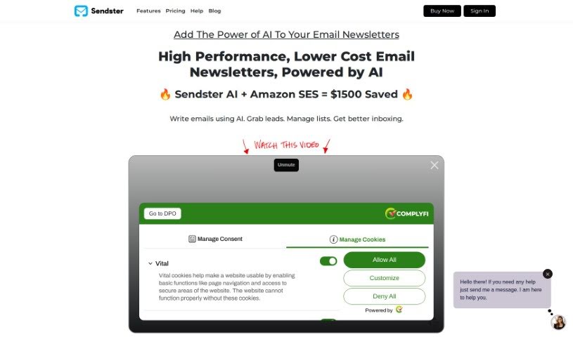 Screenshot of Sendster