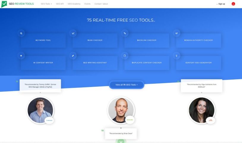 Screenshot of Seo Review Tools