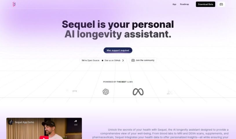 Screenshot of Sequel AI