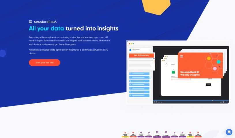 Screenshot of SessionStack