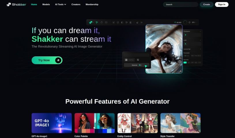 Screenshot of Shakker AI