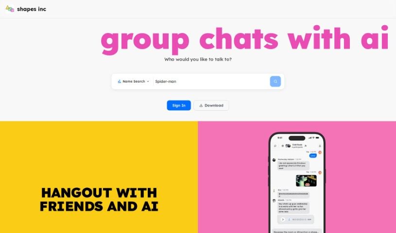 Screenshot of Shapes Inc