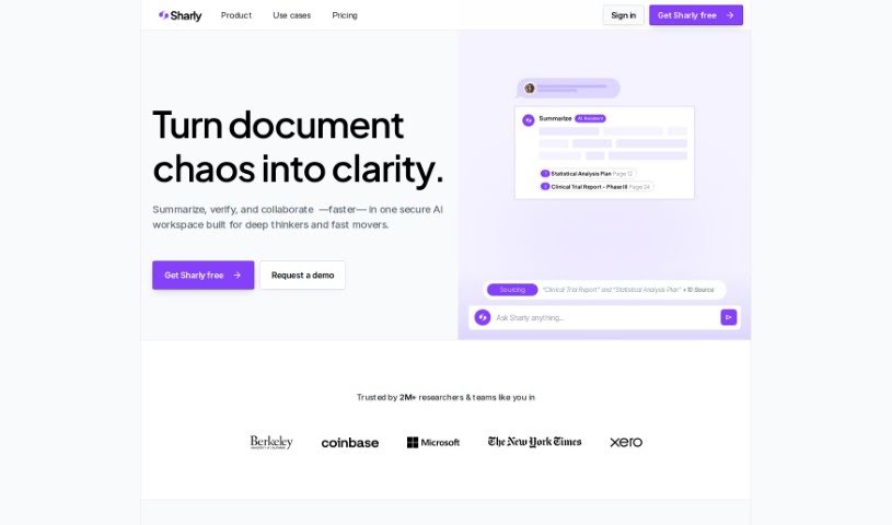 Screenshot of Sharly AI