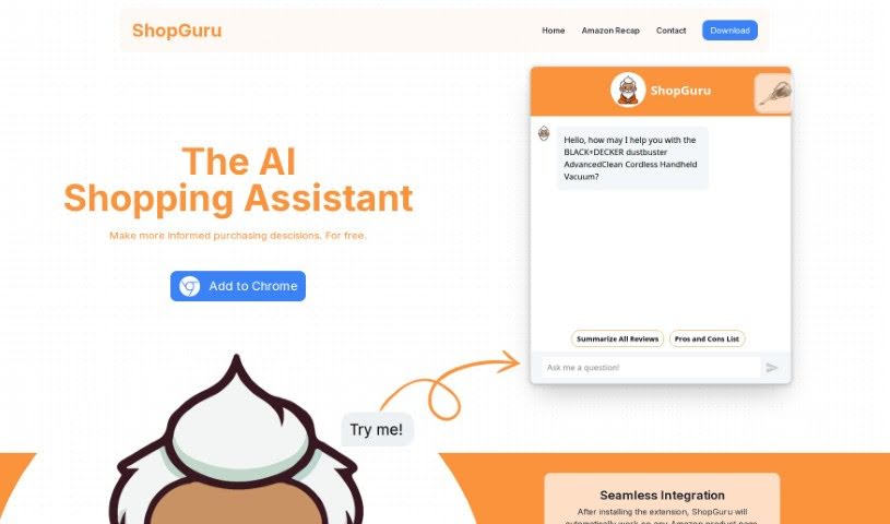 Screenshot of Shopguru Ai