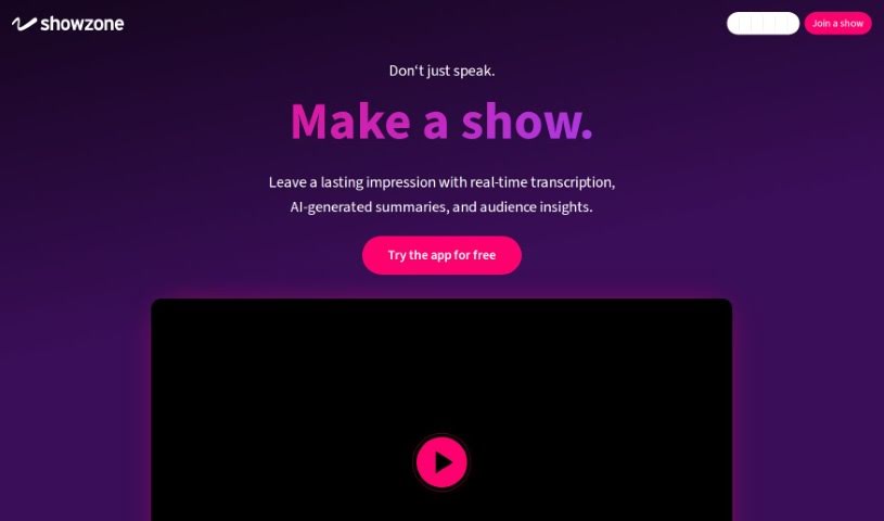 Screenshot of Showzone AG