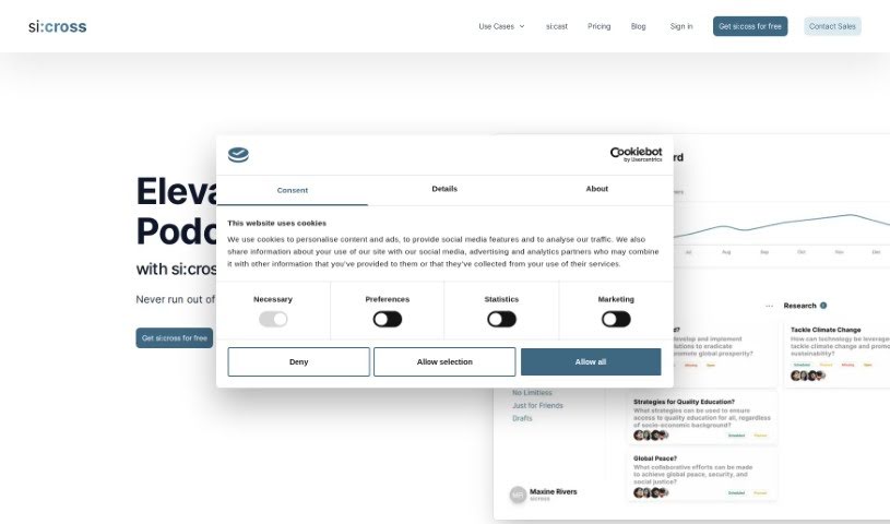 Screenshot of si:cross