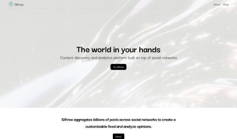 Screenshot of Siftree